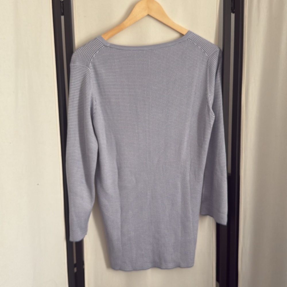 Brooks Brothers Lavender & White Ribbed Scoop Neck Top - Picture 9 of 9